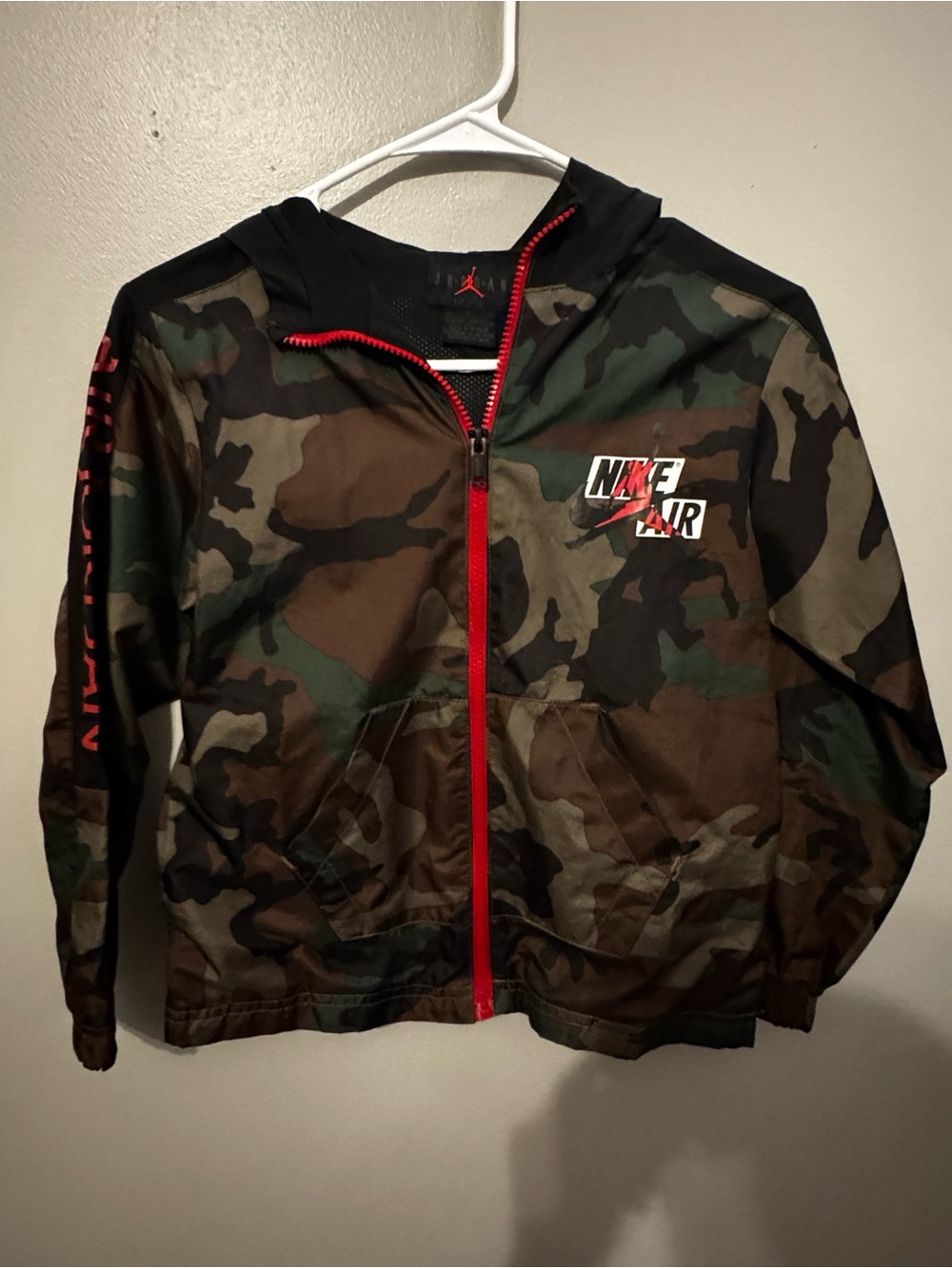 Jordan Camo Jacket with Red Accents - Black/Red